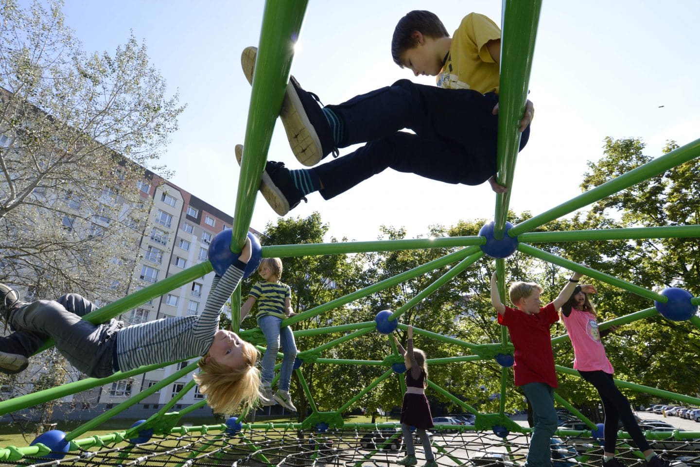Exterior scaffolding Geoarena - Berliner Seilfabrik - Play equipment for life
